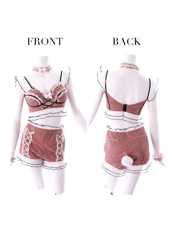 画像17: 【即日発送】【sugar nine×マリームーンコラボ】 セクシーレースバニーコスプレセット【sugar nineハロウィンコスプレ7点セット】【S-Mサイズ/3カラー】[HC03]