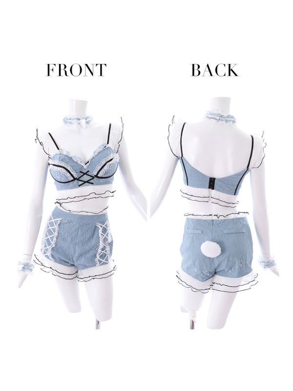 画像12: 【即日発送】【sugar nine×マリームーンコラボ】 セクシーレースバニーコスプレセット【sugar nineハロウィン7点セット】【S-Mサイズ/4カラー】[HC03]