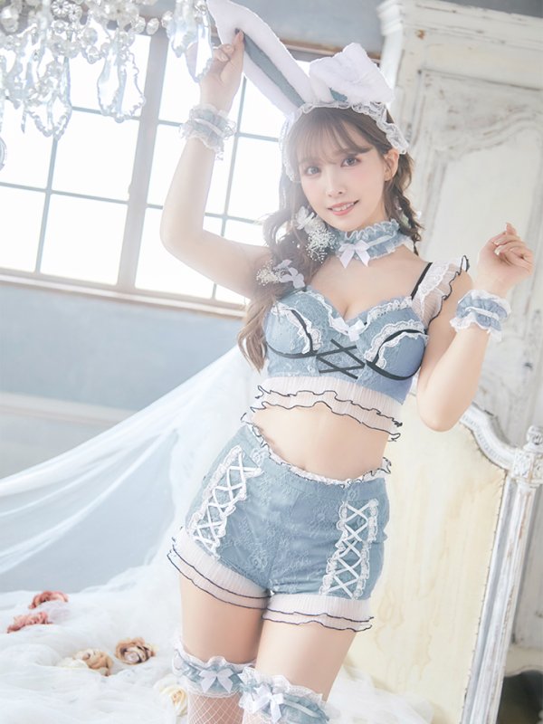 画像9: 【即日発送】【sugar nine×マリームーンコラボ】 セクシーレースバニーコスプレセット【sugar nineハロウィンコスプレ7点セット】【S-Mサイズ/3カラー】[HC03]