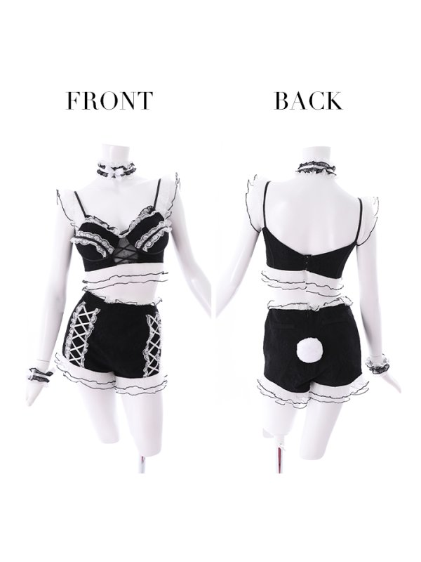 画像14: 【即日発送】【sugar nine×マリームーンコラボ】 セクシーレースバニーコスプレセット【sugar nineハロウィン7点セット】【S-Mサイズ/4カラー】[HC03]