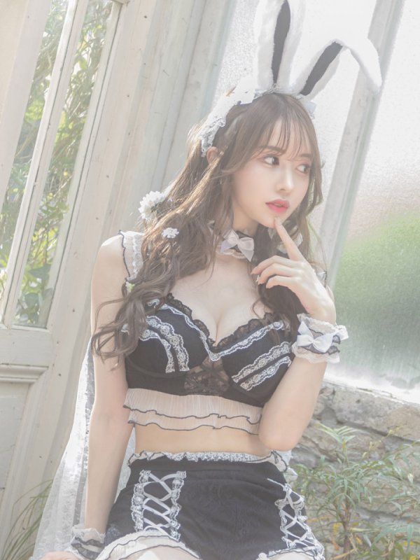 画像14: 【即日発送】【sugar nine×マリームーンコラボ】 セクシーレースバニーコスプレセット【sugar nineハロウィン7点セット】【S-Mサイズ/3カラー】[HC03]