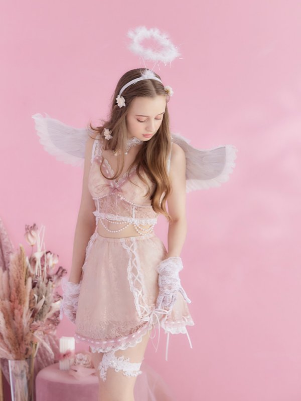 画像12: 【即日発送】2ピース/レースセクシーエンジェル/天使コスプレ【sugar nineハロウィン7点セット】【S-Mサイズ/2カラー】[OF01-H]