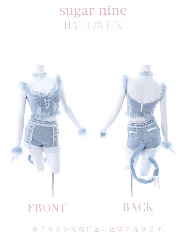画像22: 門りょうちゃん着用【マリームーンコラボ】 セクシーレースキャット【ハロウィンコスプレ6点セット】【XS-L/7カラー】[OF01]