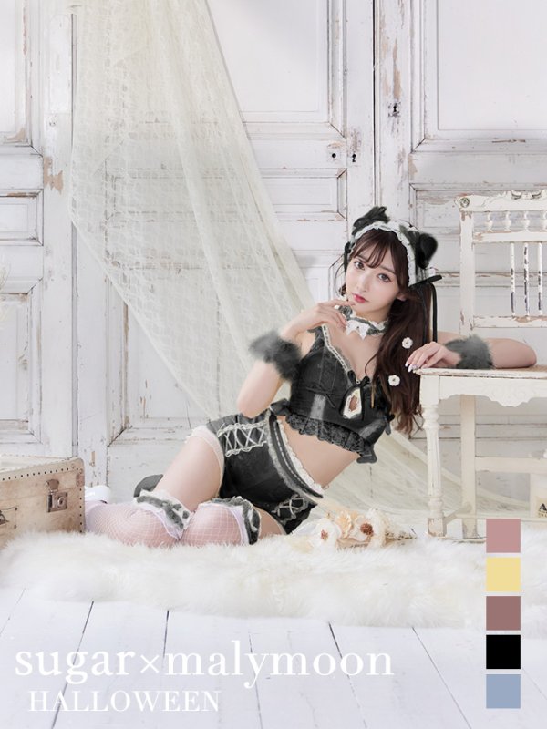 画像4: 【即日発送】【マリームーンコラボ】 セクシーレースキャット【ハロウィンコスプレ6点セット】【XS-L/7カラー】[OF01]
