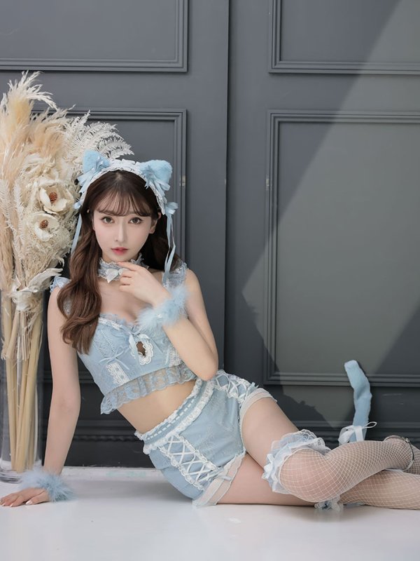 画像19: 【即日発送】【マリームーンコラボ】 セクシーレースキャット【ハロウィンコスプレ6点セット】【XS-L/7カラー】[OF01]