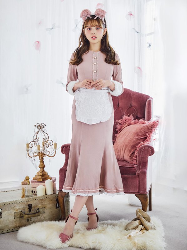 画像12: 【SALE!!】【即日発送】ファーポンチョ付きベアメイドコスプレ/ワンピースコスプレ【sugar nineハロウィン4点セット】【S-Lサイズ/1カラー】[HC03]