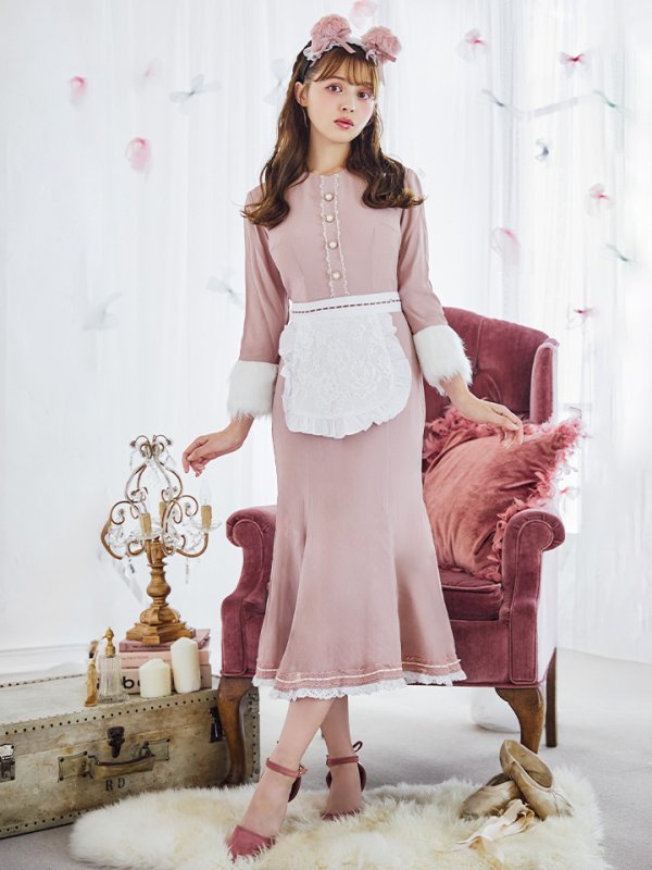 画像5: 【SALE!!】【即日発送】ファーポンチョ付きベアメイドコスプレ/ワンピースコスプレ【sugar nineハロウィン4点セット】【S-Lサイズ/1カラー】[HC03]