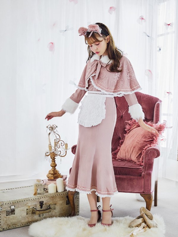 画像10: 【SALE!!】【即日発送】ファーポンチョ付きベアメイドコスプレ/ワンピースコスプレ【sugar nineハロウィン4点セット】【S-Lサイズ/1カラー】[HC03]