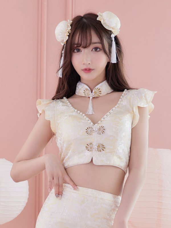 画像5: 【SALE!!】【即日発送】セットアップチャイナドレスコスプレ【sugar nineハロウィン4点セット】【XS-Lサイズ/2カラー】(SE01YN-WH)[HC03]