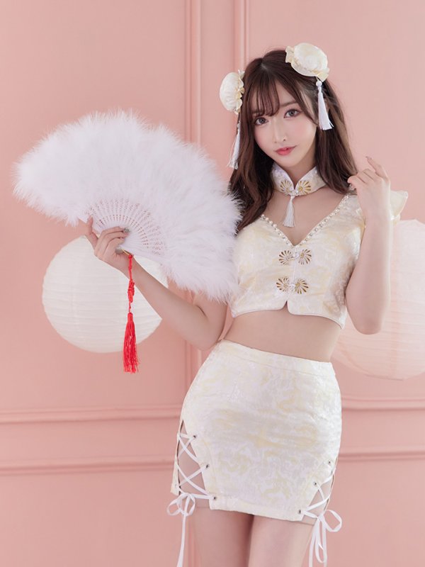 画像10: 【SALE!!】【即日発送】セットアップチャイナドレスコスプレ【sugar nineハロウィン4点セット】【XS-Lサイズ/2カラー】(SE01YN-WH)[HC03]