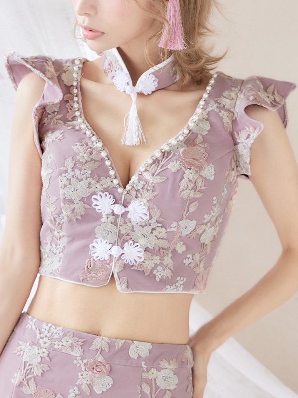 画像7: 【SALE!!】【即日発送】門りょうちゃん着用 セットアップチャイナドレスコスプレ【sugar nineハロウィン4点セット】【XS-Lサイズ/2カラー】(SE01YN-WH)[OF01]