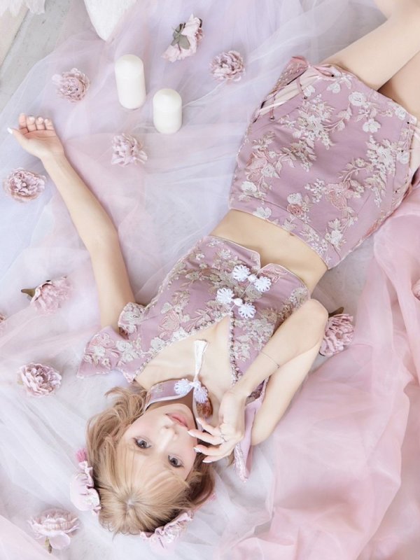 画像11: 【SALE!!】【即日発送】門りょうちゃん着用 セットアップチャイナドレスコスプレ【sugar nineハロウィン4点セット】【XS-Lサイズ/2カラー】(SE01YN-WH)[OF01]