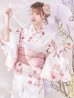 画像3: レッドブラウンブーケ浴衣  【浴衣３点セット 浴衣/帯/下駄】OBI-siwa-200-kj-8-P / HIMO-900-yn-8-P / HEKO-800-sb-5-W / GETA-01-kj-7-P [YMT]