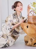 【予約 / 5月中旬発送予定】陽彩向日葵の水彩浴衣 OBI-g-500-kj-12-MOC / HIMO-900-yn-7-MOC / HEKO-800-sb-11-MOC / YA-74-kn-MVPL / GETA-02-ok-4-MOC/ [o/YMT]