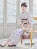 画像1: 【即日発送】ベージュ地×水仙の花浴衣  【浴衣３点セット 浴衣/帯/下駄】[YMT] (1)