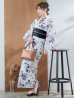 画像16: 【即日発送】ニュアンスモノトーンフラワー浴衣 OBI-siwa-200-kj-1-B / HIMO-900-yn-4-GYxGY / HEKO-800-sb-5-W / YA-73-kn-GY / GETA-01-kj-3-IV[YMT]