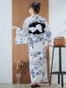画像6: 【即日発送】ニュアンスモノトーンフラワー浴衣  【浴衣３点セット 浴衣/帯/下駄】OBI-siwa-200-kj-1-B / HIMO-900-yn-4-GYxGY / HEKO-800-sb-5-W / YA-73-kn-GY / GETA-01-kj-3-IV[YMT]