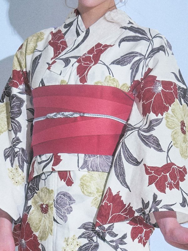 画像16: 【即日発送】レトロモダンフラワー浴衣  【浴衣３点セット 浴衣/帯/下駄】[YMT]