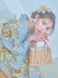 【即日発送】ライトブルー×キバナフジ浴衣 OBI-siwa-200-kj-13-OW / HIMO-902-kj-2-MUS / HEKO-800-sb-5-W / YA-577-kj-W / YA-1081-kj-IV / GETA-01-kj-3-IV [YMT]