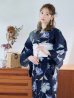 画像12: 【即日発送】ネイビー＆ブルー牡丹浴衣  【浴衣３点セット 浴衣/帯/下駄】OBI-siwa-202-ok-5-IV / HIMO-900-yn-5-IV / HEKO-800-sb-5-W / YA-1025-wk-BL / GETA-02-ok-2-IV[YMT]