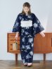 画像17: 【即日発送】ネイビー＆ブルー牡丹浴衣  【浴衣３点セット 浴衣/帯/下駄】OBI-siwa-202-ok-5-IV / HIMO-900-yn-5-IV / HEKO-800-sb-5-W / YA-1025-wk-BL / GETA-02-ok-2-IV[YMT]