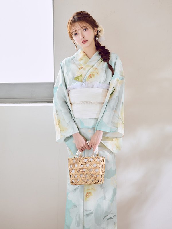 画像17: ニュアンス牡丹ペールトーン浴衣【浴衣３点セット 浴衣/帯/下駄】[YMT]