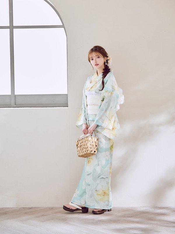 画像18: ニュアンス牡丹ペールトーン浴衣【浴衣３点セット 浴衣/帯/下駄】[YMT]