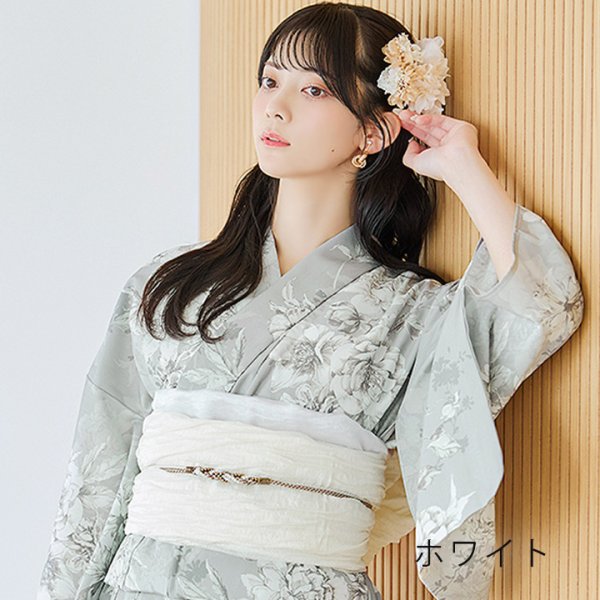 画像6: 【即日発送】【浴衣小物】オーガンジーリボン付きフラワーコサージュ3点セット【2カラー】[YMT]