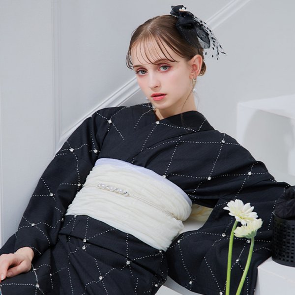 画像5: 【アクセサリー：ヘッドドレス】ドットレースビジューリボン帽 / カクテルハット / トーク帽【HC02】