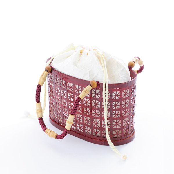 画像6: 竹編み丸型カゴバッグ[YMT]