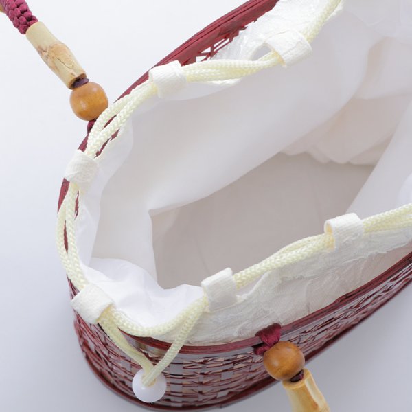 画像8: 竹編み丸型カゴバッグ[YMT]