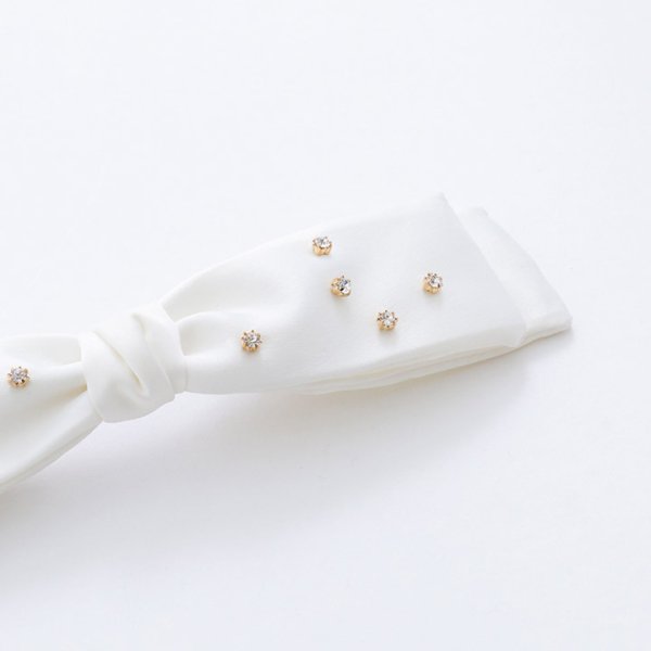 画像4: 【ヘアアクセサリー/バレッタ】ライトストーンリボンバレッタ【1カラー】[OF02]