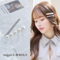 【アクセサリー：クリップ】パールビジューヘアクリップ【1カラー】[OF08] 