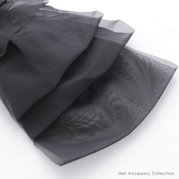 画像5: 【ヘアアクセサリー】ビックシフォンリボンバレッタ【2カラー】[OF02]