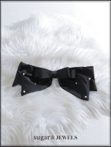 【ヘアアクセサリー】パールリボンバレッタ【1カラー】[OF02] 