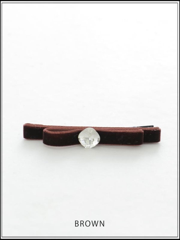 画像4: 【アクセサリー：ヘアピン】ベロアリボンヘアピン【Fサイズ/3カラー】[OF02]