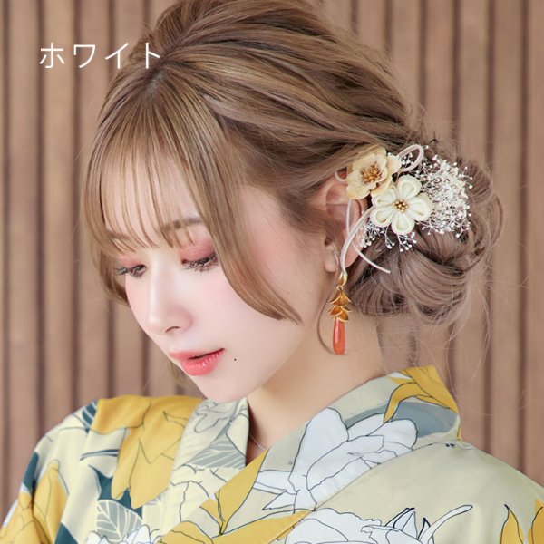 画像8: 【浴衣小物】ダブルフラワーコサージュ【3カラー】[HC02]