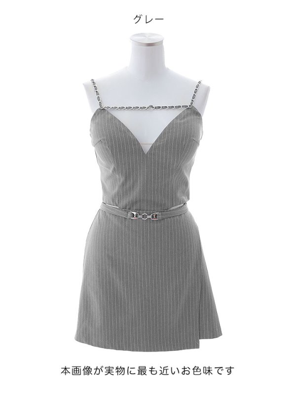 画像13: 【送料無料！】カジュアルストライプセットアップドレス/キャバドレス【XS-Lサイズ/1カラー】[OF03] 【YN】dzkv