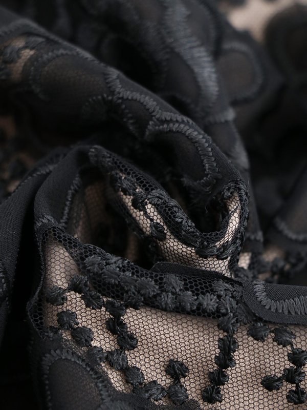 画像17: SALE!総レース/シフォンスリーブ/オフショル/リボンベルト/タイト/ミニドレス/キャバドレス【S-Mサイズ/2カラー】[HC02]