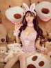 画像3: 【即日発送】【送料無料！】【ハロウィン】ビジューシアーバニーガール【コスプレ6点セット】【XS-Mサイズ/3カラー】[OF04]