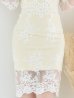 画像7: 刺繍レース/ビジュー/華やか/袖レース/背中隠し/オフショルダー/透け感/ミニドレス/ キャバドレス【S-Mサイズ/3カラー】[HC02]【 jAOC】 (7)