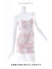 画像15: 刺繍レース/ビジュー/華やか/袖レース/背中隠し/オフショルダー/透け感/ミニドレス/ キャバドレス【S-Mサイズ/3カラー】[HC02]【 jAOC】 (15)