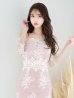 画像11: 刺繍レース/ビジュー/華やか/袖レース/背中隠し/オフショルダー/透け感/ミニドレス/ キャバドレス【S-Mサイズ/3カラー】[HC02]【 jAOC】 (11)