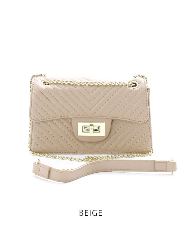 画像3: チェーンショルダーバッグ【Fサイズ/2カラー】[OF04] 【IM】