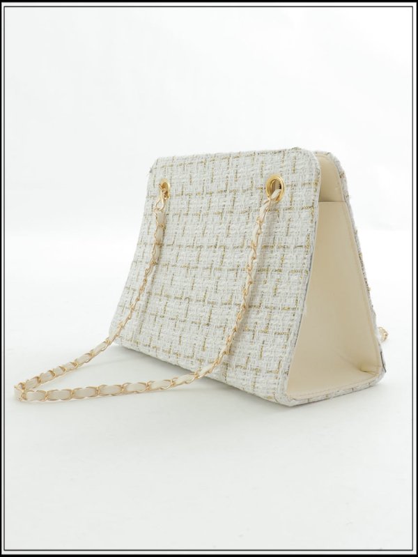 画像4: 【バッグ】ツイードチェーンショルダーバッグ【Fサイズ/2カラー】【IM】[OF04]