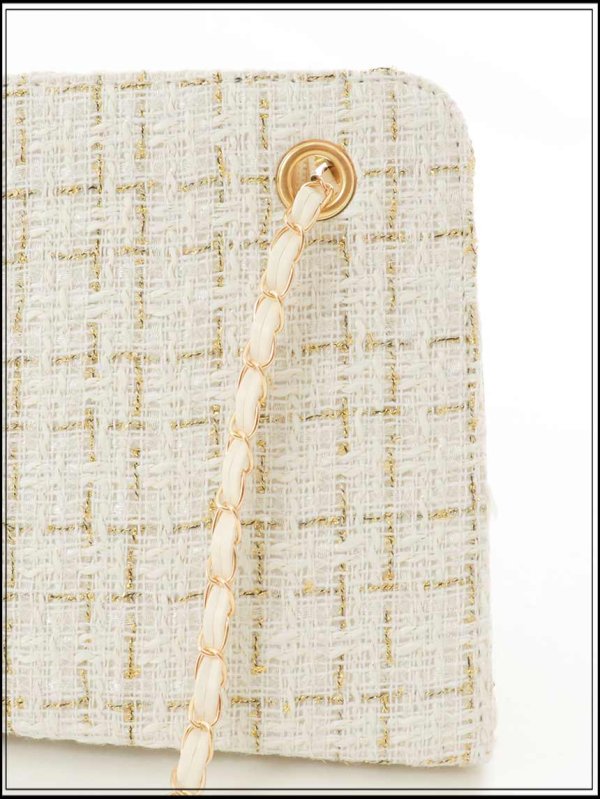 画像5: 【バッグ】ツイードチェーンショルダーバッグ【Fサイズ/2カラー】【IM】[OF04]