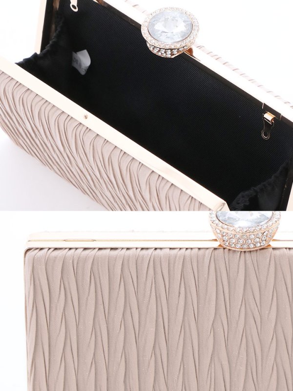 画像7: プリーツサテンクラッチバッグ/プリーツ/サテン/クラッチバッグ【Fサイズ/5カラー】[OF04] 【IM】