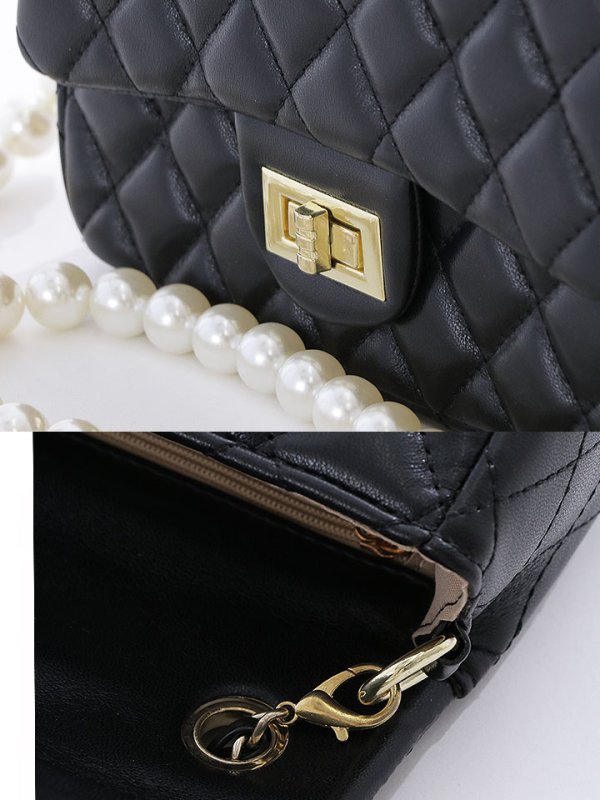 画像6: ショルダーバッグ/パール紐/チェーン紐【Fサイズ/3カラー】[OF04] 【IM】