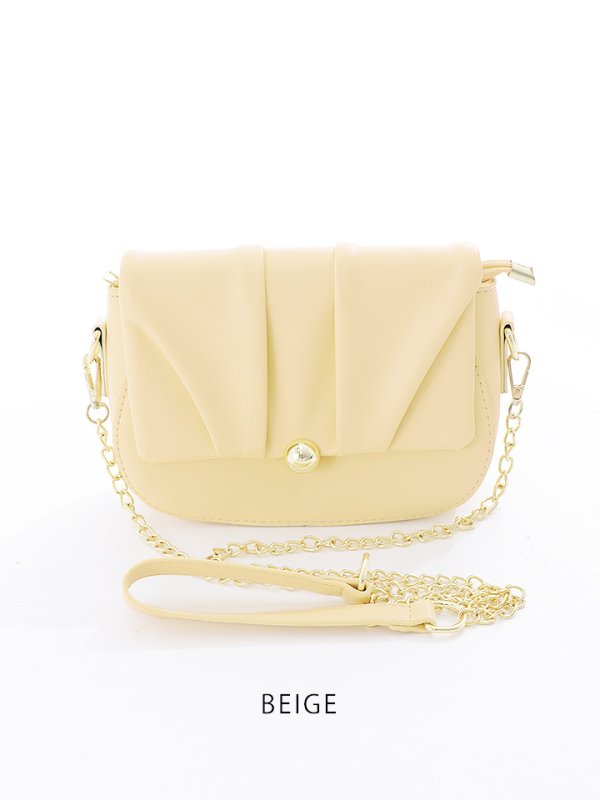 画像3: サテンチェーンショルダーミニバッグ【Fサイズ/3カラー】[OF04] 【IM】