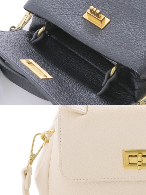 画像6: シンプルショルダーの2wayパーティバッグ☆【Fサイズ/2カラー】[OF04] 【IM】